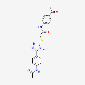 2-({5-[4-(acetylamino)phenyl]-4-methyl-4H-1,2,4-triazol-3-yl}thio)-N-(4-acetylphenyl)acetamide