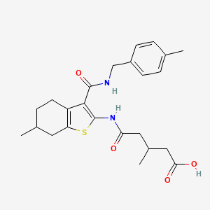 3-methyl-5-[(6-methyl-3-{[(4-methylbenzyl)amino]carbonyl}-4,5,6,7-tetrahydro-1-benzothien-2-yl)amino]-5-oxopentanoic acid