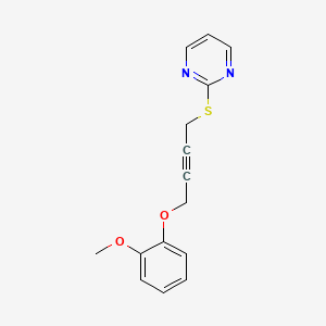 2-{[4-(2-methoxyphenoxy)-2-butyn-1-yl]thio}pyrimidine