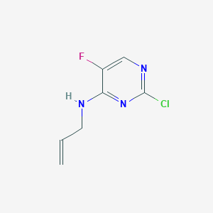 molecular formula C7H7ClFN3 B478757 2-chloro-5-fluoro-N-(prop-2-en-1-yl)pyrimidin-4-amine CAS No. 145694-77-5