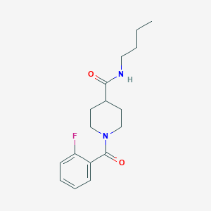 N-butyl-1-(2-fluorobenzoyl)-4-piperidinecarboxamide