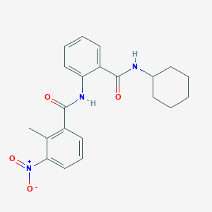 N-{2-[(cyclohexylamino)carbonyl]phenyl}-2-methyl-3-nitrobenzamide