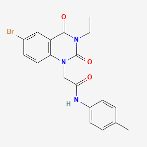 2-(6-bromo-3-ethyl-2,4-dioxo-3,4-dihydro-1(2H)-quinazolinyl)-N-(4-methylphenyl)acetamide