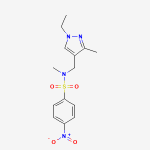 N-[(1-ethyl-3-methyl-1H-pyrazol-4-yl)methyl]-N-methyl-4-nitrobenzenesulfonamide