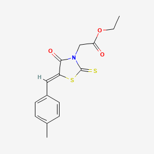 ethyl [5-(4-methylbenzylidene)-4-oxo-2-thioxo-1,3-thiazolidin-3-yl]acetate