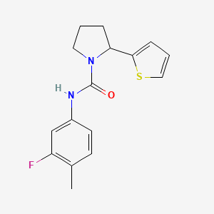 N-(3-fluoro-4-methylphenyl)-2-(2-thienyl)-1-pyrrolidinecarboxamide