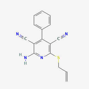 2-(allylthio)-6-amino-4-phenyl-3,5-pyridinedicarbonitrile