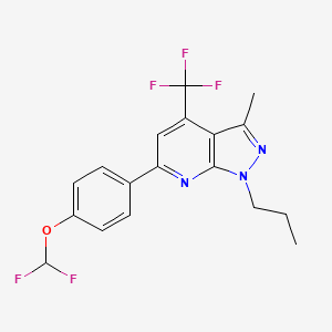 6-[4-(difluoromethoxy)phenyl]-3-methyl-1-propyl-4-(trifluoromethyl)-1H-pyrazolo[3,4-b]pyridine