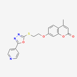 4-methyl-7-(2-{[5-(4-pyridinyl)-1,3,4-oxadiazol-2-yl]thio}ethoxy)-2H-chromen-2-one