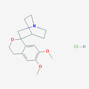 6',7'-dimethoxy-3',4'-dihydrospiro[4-azabicyclo[2.2.2]octane-2,1'-isochromene] hydrochloride