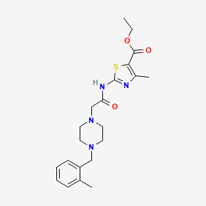 ethyl 4-methyl-2-({[4-(2-methylbenzyl)-1-piperazinyl]acetyl}amino)-1,3-thiazole-5-carboxylate