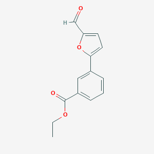 molecular formula C14H12O4 B478772 Ethyl 3-(5-formyl-2-furyl)benzoate CAS No. 294665-50-2