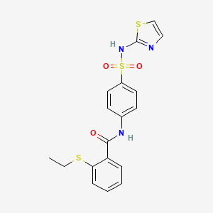 2-(ethylthio)-N-{4-[(1,3-thiazol-2-ylamino)sulfonyl]phenyl}benzamide