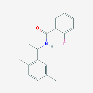 N-[1-(2,5-dimethylphenyl)ethyl]-2-fluorobenzamide