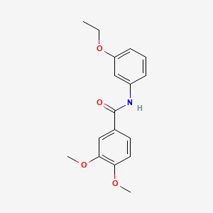 molecular formula C17H19NO4 B4787757 N-(3-ethoxyphenyl)-3,4-dimethoxybenzamide 