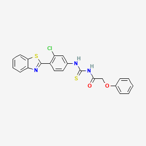 N-({[4-(1,3-benzothiazol-2-yl)-3-chlorophenyl]amino}carbonothioyl)-2-phenoxyacetamide