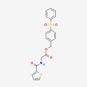 molecular formula C20H17NO5S2 B4787771 4-(phenylsulfonyl)benzyl N-(2-thienylcarbonyl)glycinate 