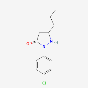 molecular formula C12H13ClN2O B4787795 1-(4-chlorophenyl)-3-propyl-1H-pyrazol-5-ol 