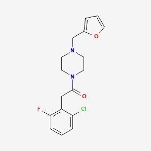 2-(2-CHLORO-6-FLUOROPHENYL)-1-[4-(2-FURYLMETHYL)PIPERAZINO]-1-ETHANONE