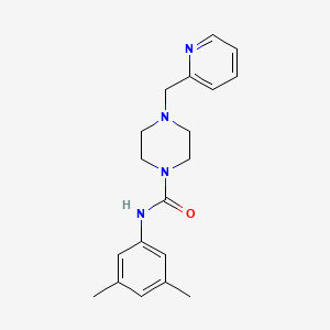 molecular formula C19H24N4O B4787851 N-(3,5-dimethylphenyl)-4-(2-pyridinylmethyl)-1-piperazinecarboxamide 