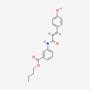 molecular formula C21H23NO4 B4787876 butyl 3-{[3-(4-methoxyphenyl)acryloyl]amino}benzoate 