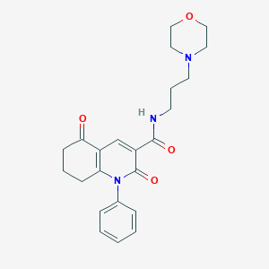 N-[3-(4-morpholinyl)propyl]-2,5-dioxo-1-phenyl-1,2,5,6,7,8-hexahydro-3-quinolinecarboxamide