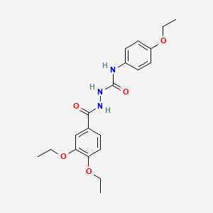 molecular formula C20H25N3O5 B4787914 2-(3,4-diethoxybenzoyl)-N-(4-ethoxyphenyl)hydrazinecarboxamide 