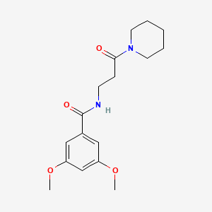 3,5-dimethoxy-N-[3-oxo-3-(1-piperidinyl)propyl]benzamide