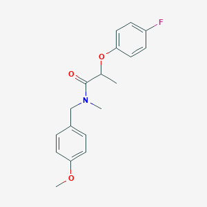 molecular formula C18H20FNO3 B4787932 2-(4-fluorophenoxy)-N-(4-methoxybenzyl)-N-methylpropanamide 