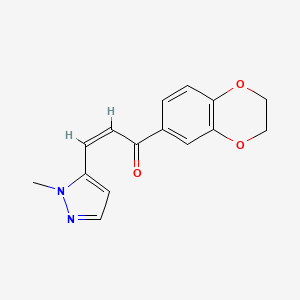 1-(2,3-dihydro-1,4-benzodioxin-6-yl)-3-(1-methyl-1H-pyrazol-5-yl)-2-propen-1-one