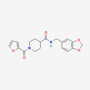 N-(1,3-benzodioxol-5-ylmethyl)-1-(2-furoyl)piperidine-4-carboxamide