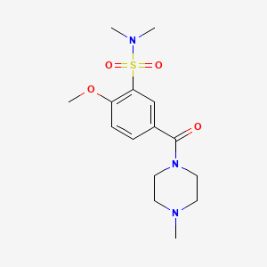 2-methoxy-N,N-dimethyl-5-[(4-methyl-1-piperazinyl)carbonyl]benzenesulfonamide