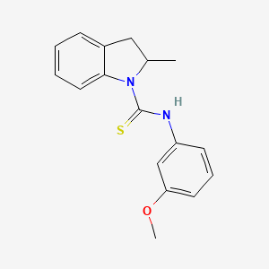 molecular formula C17H18N2OS B4788021 N-(3-methoxyphenyl)-2-methyl-1-indolinecarbothioamide 