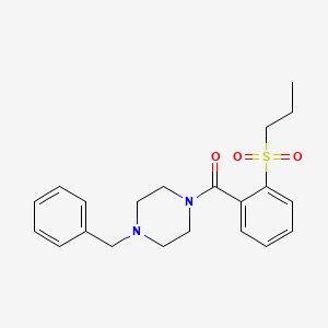 1-BENZYL-4-[2-(PROPANE-1-SULFONYL)BENZOYL]PIPERAZINE