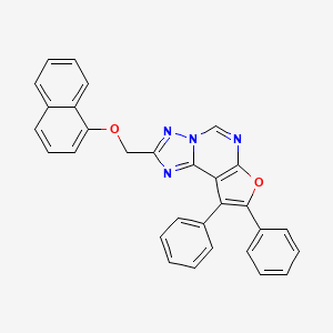 2-[(1-naphthyloxy)methyl]-8,9-diphenylfuro[3,2-e][1,2,4]triazolo[1,5-c]pyrimidine