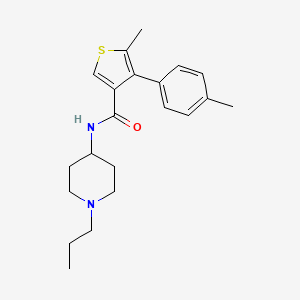 5-methyl-4-(4-methylphenyl)-N-(1-propylpiperidin-4-yl)thiophene-3-carboxamide