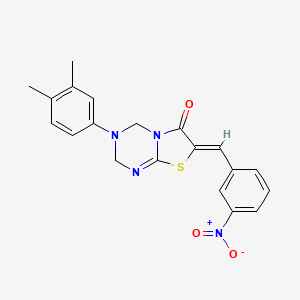 3-(3,4-dimethylphenyl)-7-(3-nitrobenzylidene)-3,4-dihydro-2H-[1,3]thiazolo[3,2-a][1,3,5]triazin-6(7H)-one