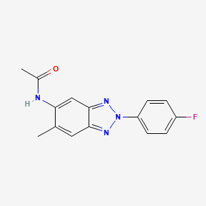 N-[2-(4-fluorophenyl)-6-methyl-2H-1,2,3-benzotriazol-5-yl]acetamide