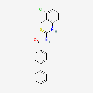 N-[(3-chloro-2-methylphenyl)carbamothioyl]biphenyl-4-carboxamide