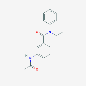 molecular formula C18H20N2O2 B4788094 N-ethyl-N-phenyl-3-(propionylamino)benzamide 