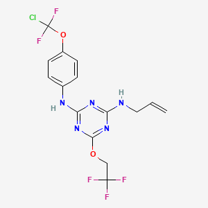 N-{4-[chloro(difluoro)methoxy]phenyl}-N'-(prop-2-en-1-yl)-6-(2,2,2-trifluoroethoxy)-1,3,5-triazine-2,4-diamine