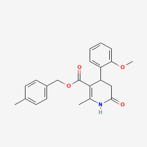 4-methylbenzyl 4-(2-methoxyphenyl)-2-methyl-6-oxo-1,4,5,6-tetrahydro-3-pyridinecarboxylate