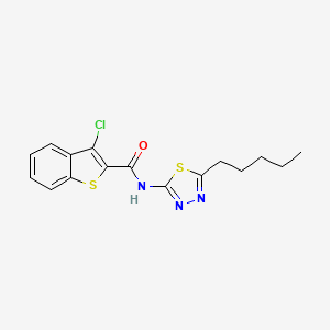 3-chloro-N-(5-pentyl-1,3,4-thiadiazol-2-yl)-1-benzothiophene-2-carboxamide