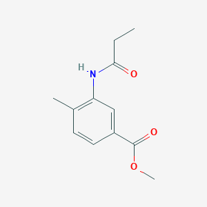 molecular formula C12H15NO3 B4788123 methyl 4-methyl-3-(propionylamino)benzoate 