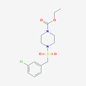 ethyl 4-[(3-chlorobenzyl)sulfonyl]-1-piperazinecarboxylate