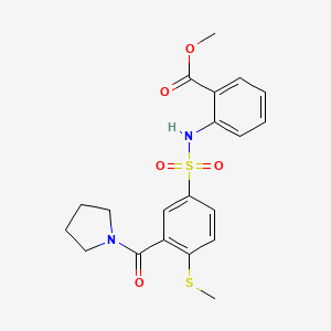 methyl 2-({[4-(methylthio)-3-(1-pyrrolidinylcarbonyl)phenyl]sulfonyl}amino)benzoate