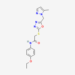 N-(4-ethoxyphenyl)-2-({5-[(5-methyl-1H-pyrazol-1-yl)methyl]-1,3,4-oxadiazol-2-yl}thio)acetamide