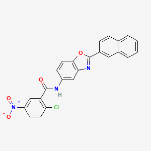 2-chloro-N-[2-(2-naphthyl)-1,3-benzoxazol-5-yl]-5-nitrobenzamide