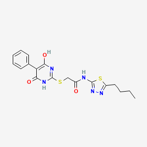 N~1~-(5-BUTYL-1,3,4-THIADIAZOL-2-YL)-2-[(4-HYDROXY-6-OXO-5-PHENYL-1,6-DIHYDRO-2-PYRIMIDINYL)SULFANYL]ACETAMIDE