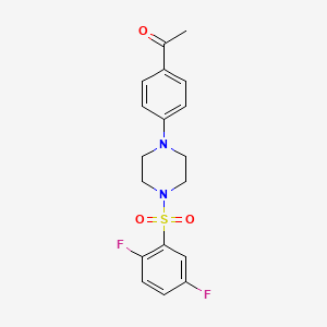 1-(4-{4-[(2,5-difluorophenyl)sulfonyl]-1-piperazinyl}phenyl)ethanone